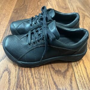 Keen Presidio Black Leather Comfort Sneakers Size 8